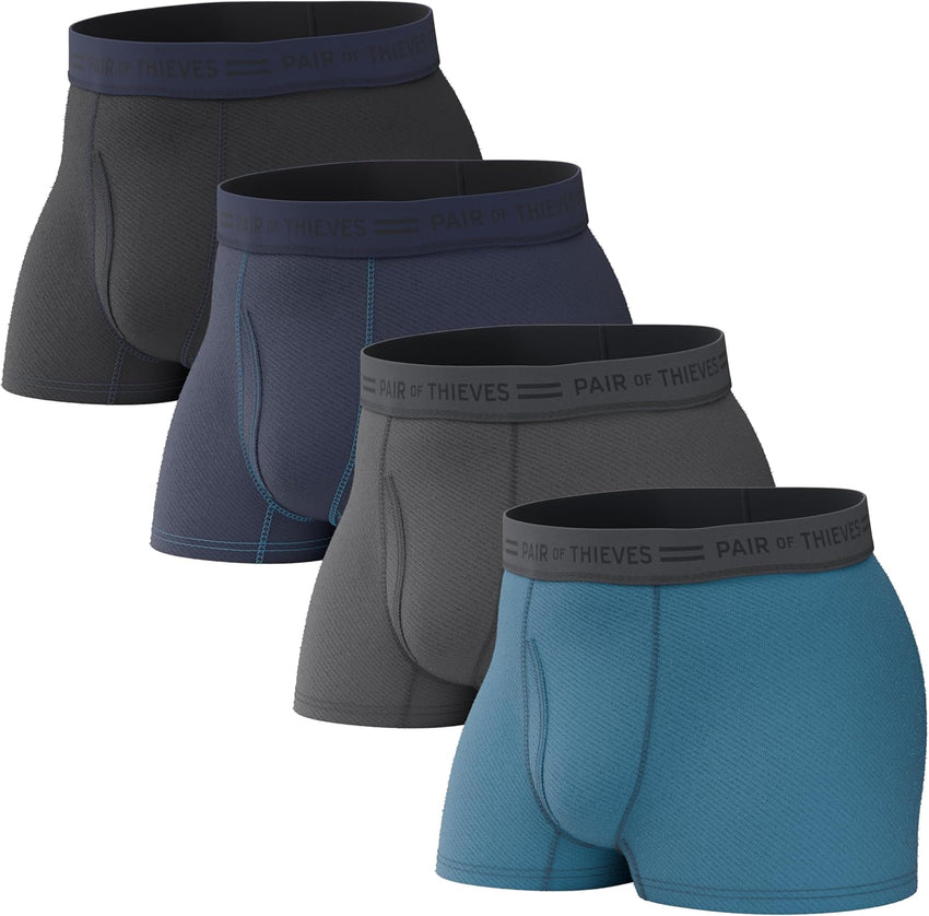 Pair of Thieves Men’s Trunks Underwear (4 Pack) - Everyday Kit Cotton Trunks For Men