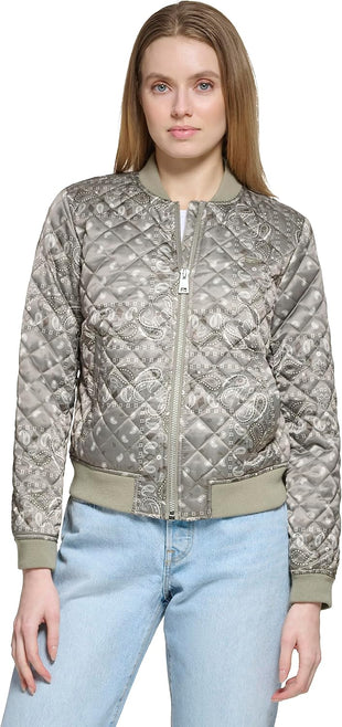 Levi's Women's Diamond Quilted Bomber Jacket With Front Pockets - Regular & Plus Sizes