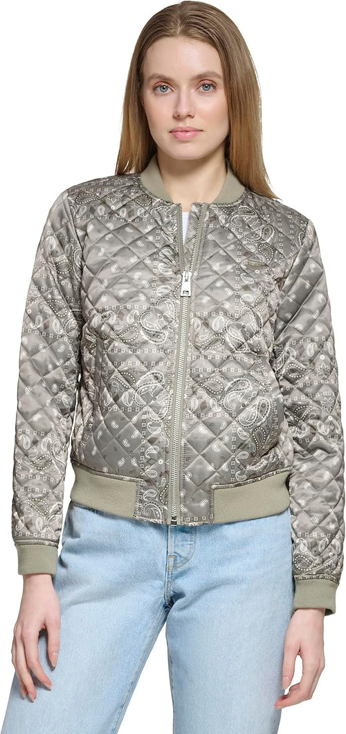 Levi's Women's Diamond Quilted Bomber Jacket With Front Pockets - Regular & Plus Sizes