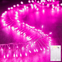 Brightown Fairy Lights Battery Operated, 10Ft 120 LED Firecracker String Lights, Waterproof Silver Wire Starry Firefly Light for DIY Wreath Weeding Indoor Outdoor Christmas Decorations