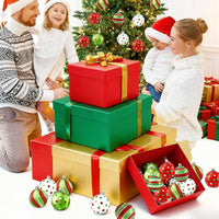 24PCS Christmas Ornaments 2.4"– Dazzling Shatterproof Xmas Tree Balls, Abundant Red/Green/White Pre-Tied Christmas Balls Hanging Ornaments for Holiday Parties, Large Trees Home Decor & Offices