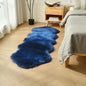 duduta White Faux Sheepskin Throw Rug 2x3 ft, Fluffy Shag Fur Chair Cover Small Bedside Dorm Rug Non Slip Washable