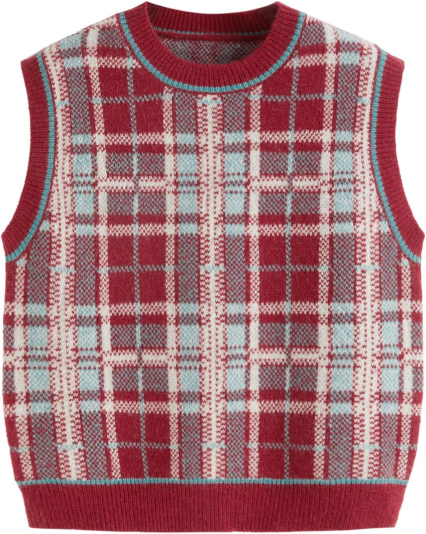 CIDER Sweater Vest Women Sleeveless Cropped Sweaters Cute Graphic Tank Tops Old Money Clothes Fall Outfits