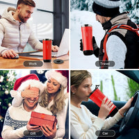 VSITOO S5 heated travel mug,16oz, Auto-Sensing AI Heats Drinks To 120-150°F Hands-Free. Temperature Control for All Cars, Perfect for Home/Office/Travel/Outdoor, Ideal Gift for Coffee Lovers - Red