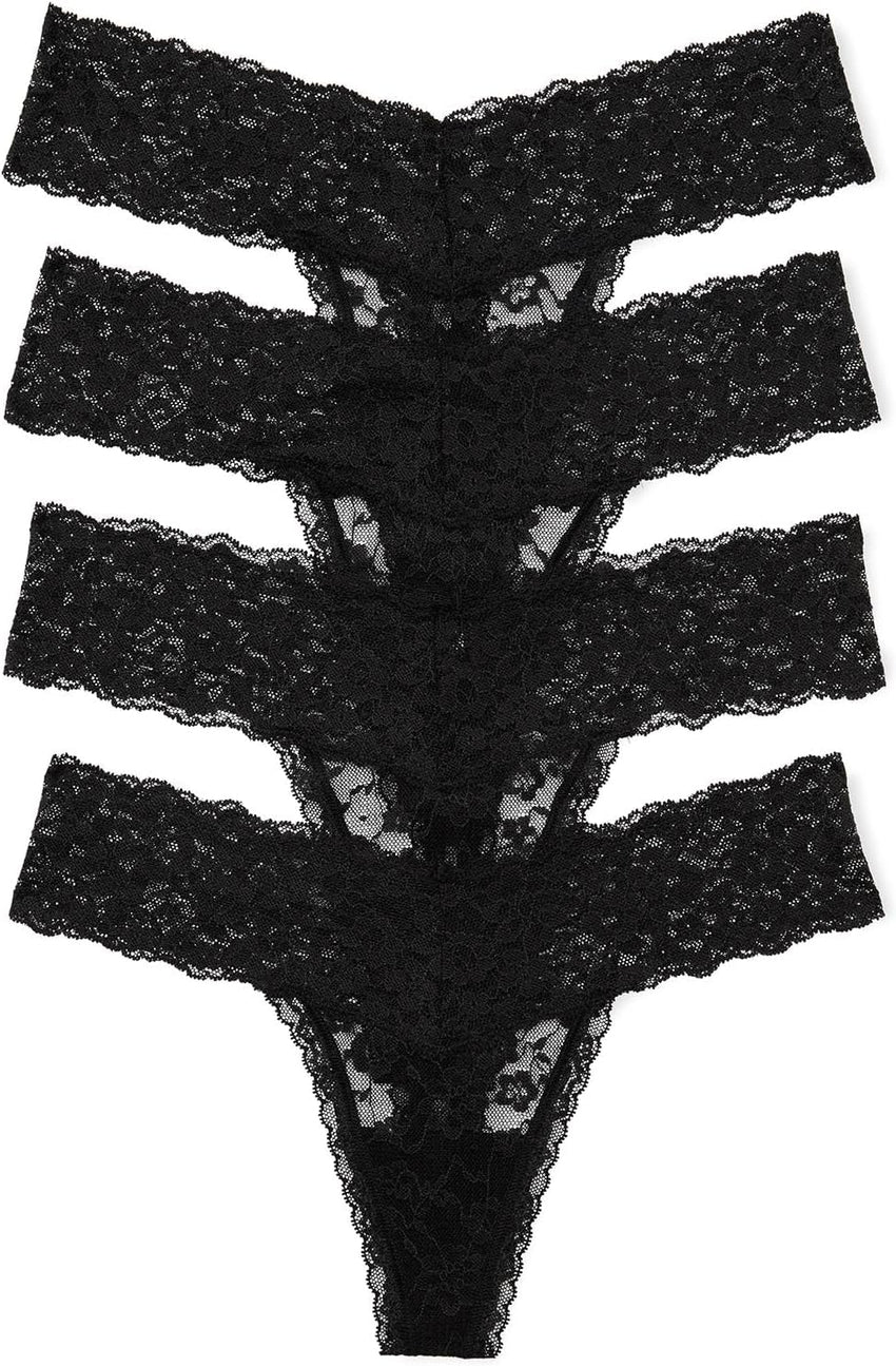 Victoria's Secret Women's Lace Thong Underwear, Panties for Women, Multi Pack (XS-XXL)