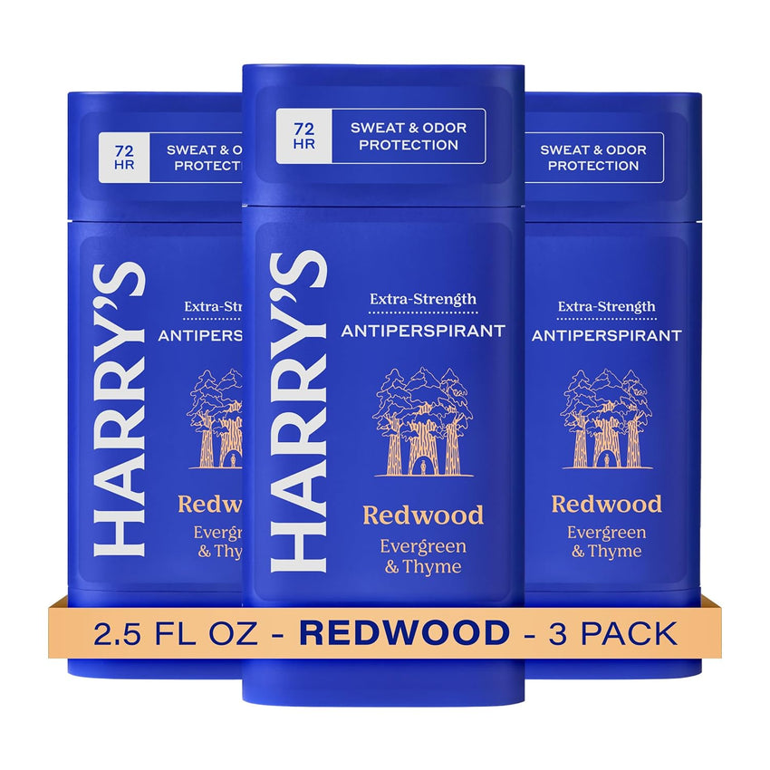 Harry's Extra-Strength Antiperspirant Deodorant, Sweat & Odor Control Antiperspirant for Men, Stone, 2.5 oz Pack of 3
