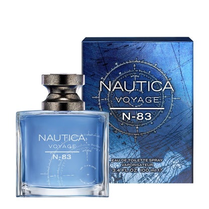 Nautica Voyage Eau De Toilette, Cologne and Fragrance For Men, Fresh, Romantic, Fruity Scent Woody, Aquatic Notes of Apple, Water Lotus, Cedarwood, and Musk Ideal Day Wear, Long Lasting 3.3Fl oz