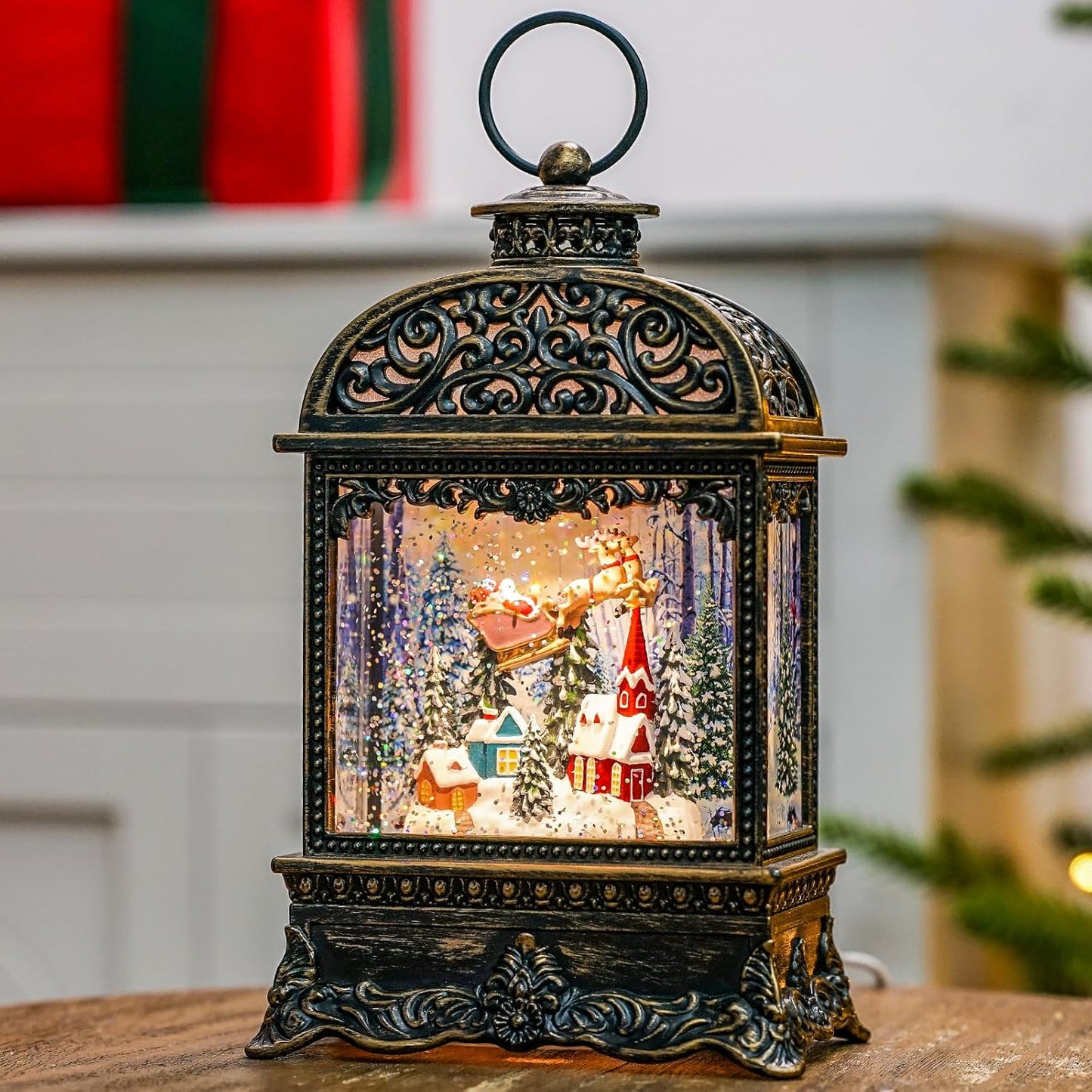 Christmas Snow Globes, Adoration of The Magi Nativity Manger Scene, Silent Night Music Water Lantern, Holiday Decorations Gifts for Family, Children or Friends