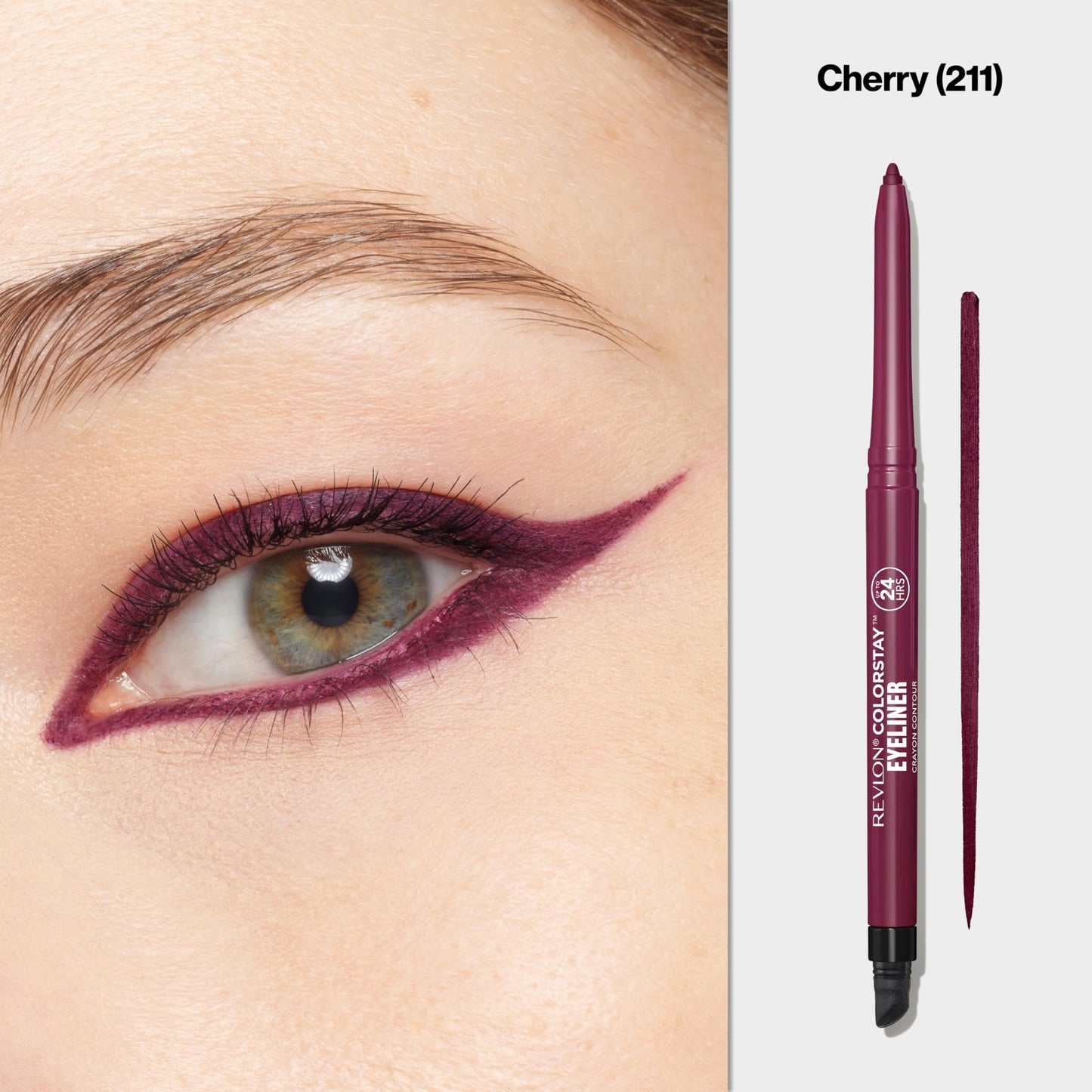 Revlon ColorStay Pencil Waterproof Eyeliner, Smudge-Proof, Eye Makeup with Built-In Sharpener, 202 Black Brown, 0.01 oz