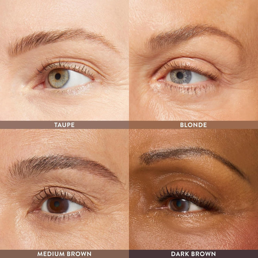 LAURA GELLER NEW YORK INKcredible Waterproof Brow Pencil- Blending Spoolie Brush - Long Lasting Eyebrow Filler (02 Taupe)