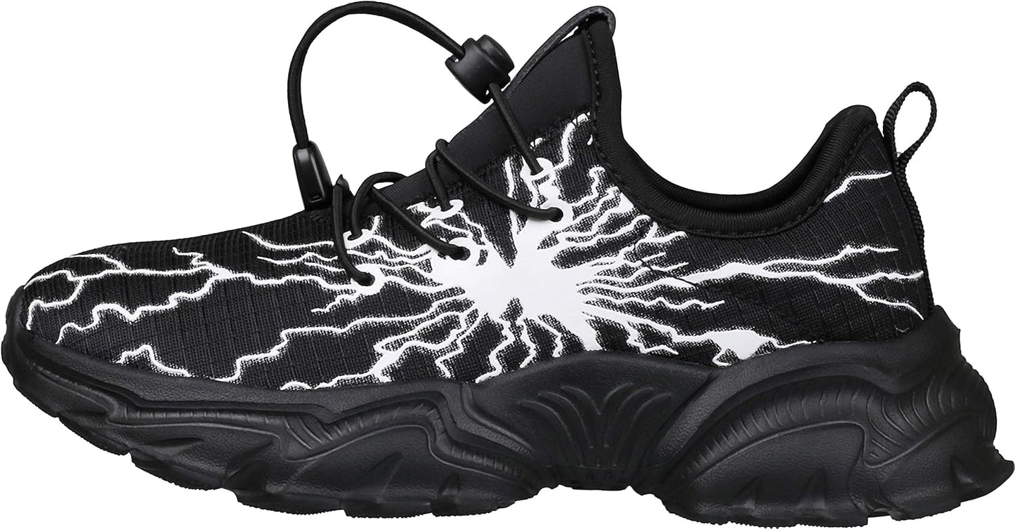 BRONAX Little/Big Boys Comfortable Graffiti Personality Tennis Shoes