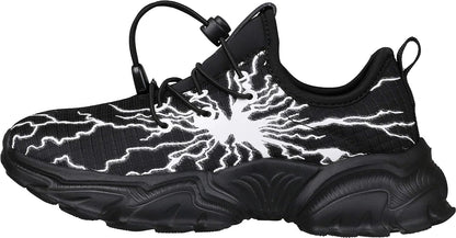 BRONAX Little/Big Boys Comfortable Graffiti Personality Tennis Shoes