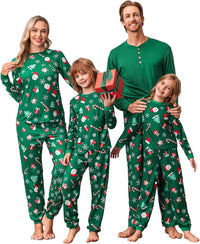 Ekouaer Family Christmas Pajamas Matching Sets Womens Mens Pjs Long Sleeve Sleepwear Holiday Lounge Sets