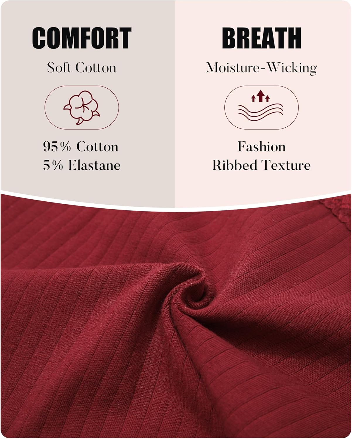 LEVAO Womens Underwear Cotton Cheeky Bikini Panties for Women Lace Stretch Hipster Ladies Briefs Multipack S-XXL