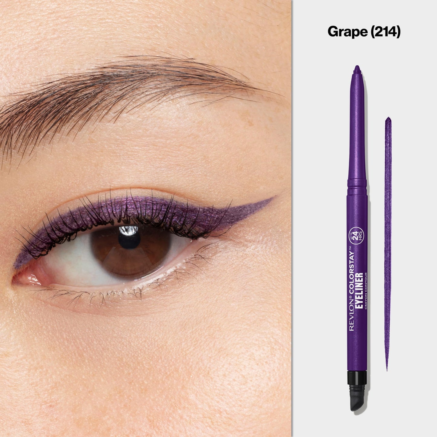 Revlon ColorStay Pencil Waterproof Eyeliner, Smudge-Proof, Eye Makeup with Built-In Sharpener, 202 Black Brown, 0.01 oz