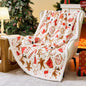 Christmas Throw Blanket, Christmas Decorations Gifts for Women, Sherpa Flannel Fleece Winter Holiday Blanket, Fluffy Cozy Soft Christams Throws for Couch Sofa Bed, ChristamsRhombus, 50" X 60"