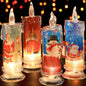Rose Shadow LED Flameless Candles, 6PCS Romantic Battery Operated Candles Led Pillar Candles for Valentines Anniversary Wedding Christmas Decorations(White, D 2.5" x H 7.2")