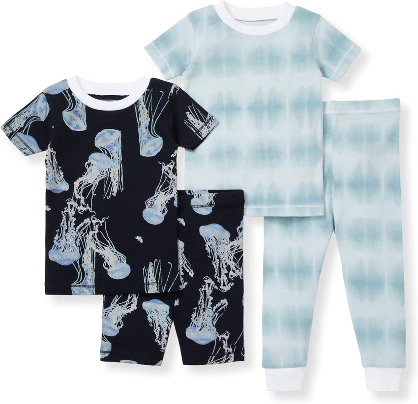 Burt's Bees Baby Girls' Pajamas, 2-Piece Long Sleeve Tee and Pants Organic Cotton PJ Set