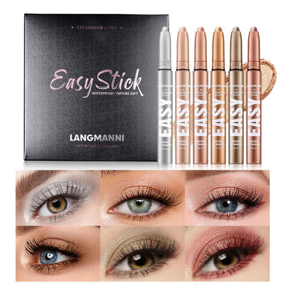 Jolilab Eyeshadow Stick Set, 8 Colors Matte Professional Bright-Colored Contouring and Highlight Eyeshadow Stick, Cream Waterproof Long Lasting High Pigmented Eye Shadow. (8, EYESHADOW B)