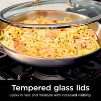 Ninja EverClad Stainless Steel Cookware 12 Piece Pots & Pans Set, All Stovetops & Induction, Oven Safe to 600°F, Tri-Ply Commercial-Grade, C99012