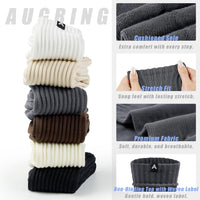 Scrunch Slouch Crew Socks Retro Ribbed Cotton Cushioned 3 Pack Boot Sneaker Gym Cozy Calf Socks For Men & Women
