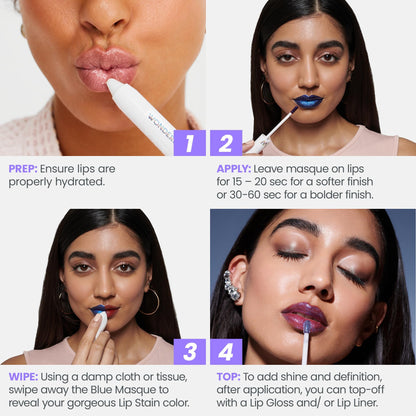 Wonderskin Wonder Blading All Day Lip Stain Peel Off Masque - Long Lasting, Waterproof and Transfer Proof Nude Lip Tint, Matte Finish Peel Off Lip Stain (Whimsical Masque)