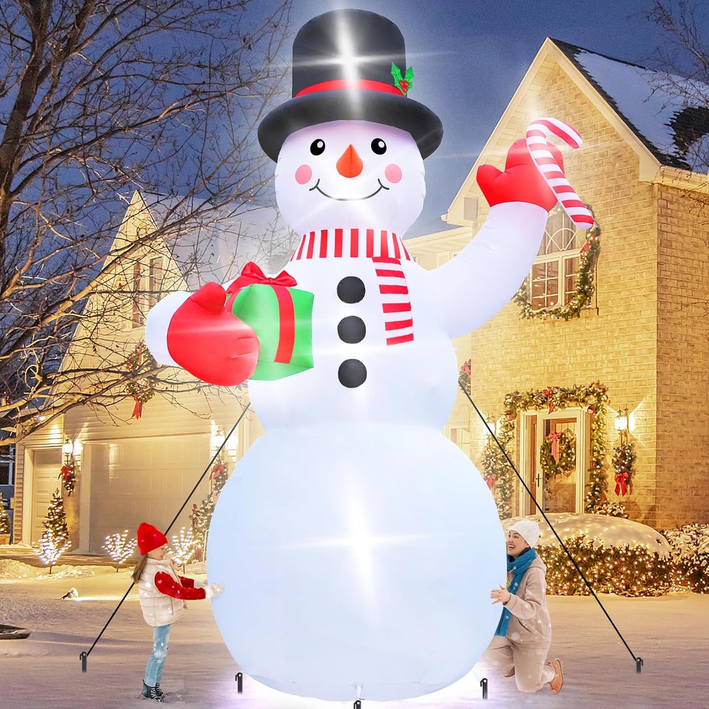 8FT Christmas Inflatables Nativity Scene, Blow Up Christmas Nativity Scene, LED Lighted The Birth of Jesus Scene Inflatables Decor, Christmas Outdoor Inflatable Decor for Xmas Yard Lawn Patio