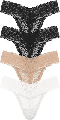 Victoria's Secret Women's Lace Thong Underwear, Panties for Women, Multi Pack (XS-XXL)