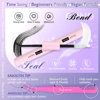 Pawotence Lash Extension Kit DIY 280pcs Lash Clusters Eyelash Extension Kit, 9-16mm 30D 40D Individual Lashes Kit with Lash Bond and Seal, Lash Tweezers for Self Use (30D&40D, 0.07D, 9-16mm, Kit)