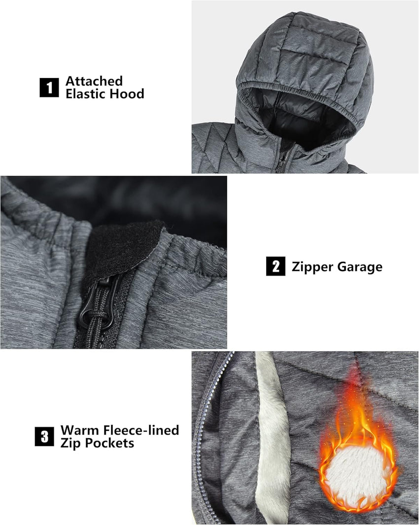 Outdoor Ventures Women's Maryan Hooded Ultra Lightweight Warm Thermolite Long Puffer Coat