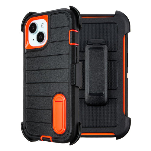 for Phone case iPhone 13 Case with Belt Clip, Heavy Duty Military Grade Drop iPhone13 Protective Case, Shockproof Defender Cover for iPhone 13 Cases 6.1 inch (Black+Blue)