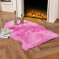 duduta Navy Blue Faux Sheepskin Throw Rug 2x3 ft, Fluffy Shag Fur Chair Cover Small Bedside Dorm Rug Non Slip Machine Washable