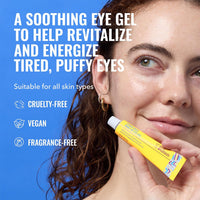 Good Molecules Yerba Mate Wake Up Eye Gel - Hydrating Under Eye Gel Cream with Hyaluronic Acid and Caffeine - Target Dark Circles and Puffiness - Skin Care for Face