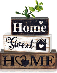 4 Pcs Christmas Table Decor Wooden Hot Cocoa Decoration Christmas Centerpiece Winter Tiered Tray Decor Decorative Red Hot Cocoa Block Signs Gift Farmhouse Xmas Decoration for Home Kitchen