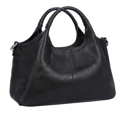 Iswee Leather Satchel Women Purse and Handbag Crossbody Shoulder Bag Hobo | Genuine Cowhide Leather Tote Top Handle Bag Soft & Durable Medium Size Bags with Detachable Multiple Pocketbooks Trendy