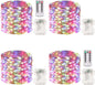 4 Pack 100 LED Fairy Lights Battery Operated with Remote, 33FT Waterproof Twinkle Lights with Timer & 8 Modes, Fairy String Light Outdoor Indoor for Bedroom Classroom DIY Christmas Decor (Warm White)