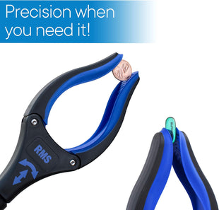 RMS 34 Inch Extra Long Reacher Grabber - Foldable Gripper and Reaching Tool with Rotating Jaw