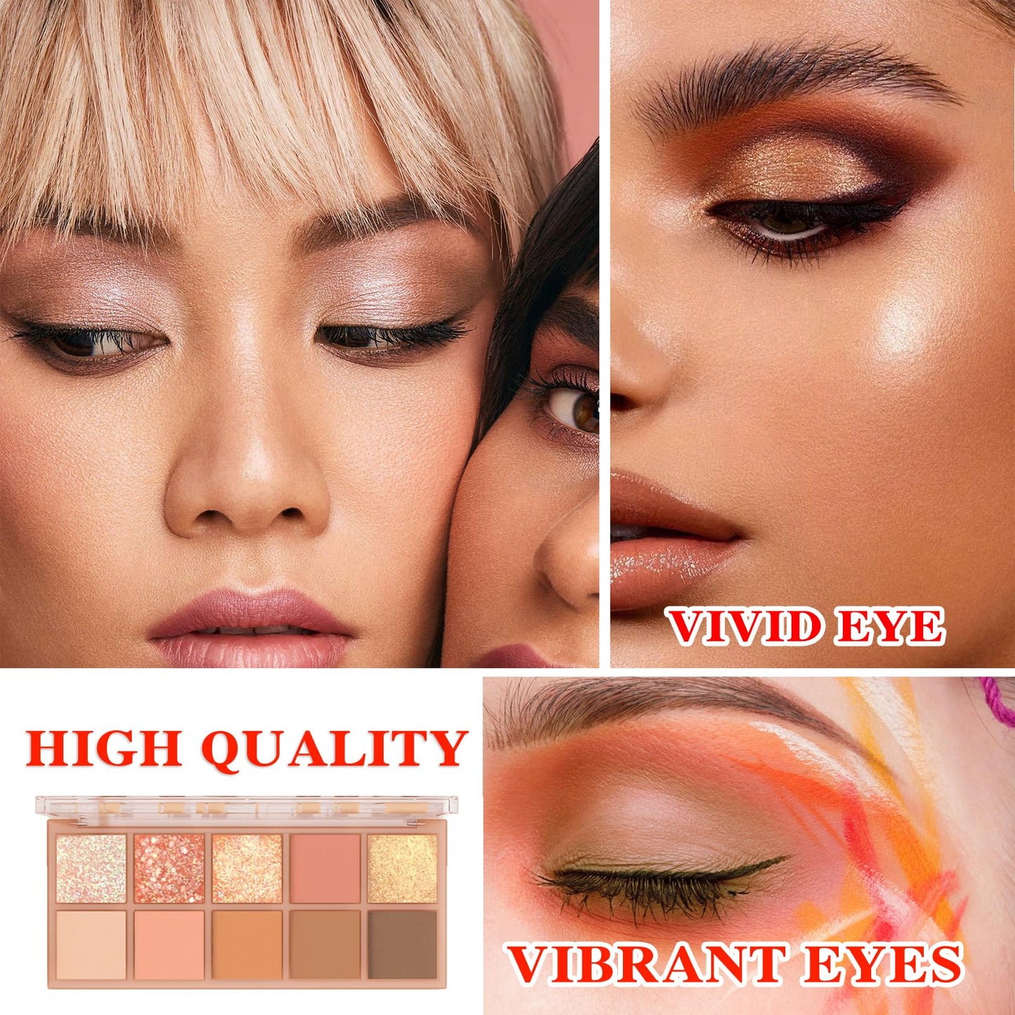 LZYLLS 12 Shades Nude Matte Eyeshadow Palette,Shimmer Naked Eyeshadow Palette,Eye Shadow Palette Natural Flash Waterproof Durable Smoked Professional Makeup Palette With Brush(Matte)