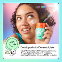 Bubble Skincare Slam Dunk Bundle - Hydrating Face Cream for Dry Skin Made with Vitamin E + Aloe Vera Juice for a Glowing Complexion - Skin Care with Blue Light Protection (50ml + 10ml, 2 Count)