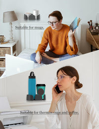 NOTMBESTM Shower Drink Holder for Beer, Drink, Wine, Bottle, Can, Coffee, Shower Beer Holder Fit for Wall or Desk Cup Organizer, Shower Cup Holder for Bath Wine Glass, Give It as a Gift (Black)