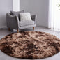 FJZFING Navy Blue Round Rug Ultra-Soft Plush Modern 4x4 Circle Area Rug for Kid's Bedroom, Fluffy Shag Circular Rug for Nursery Room, Non-Slip Home Decor Cute Navy Blue Carpet for Teen's Room