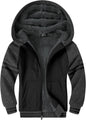 SWISSWELL Hooded Jacket for Boys Full Zip Ultra Soft Sherpa Fleece Hoodie Sweatshirt for Kids School Hooded Outerwear