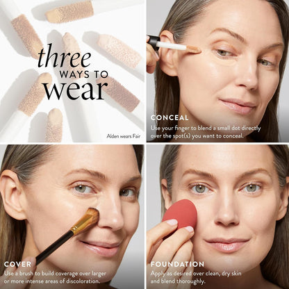 LAURA GELLER NEW YORK The Ideal Fix Concealer - Light - Buildable Medium to Full Coverage Liquid Concealer - Covers Under Eye Dark Circles & Blemishes - Long-Lasting