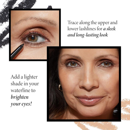 LAURA GELLER NEW YORK INKcredible Gel Eyeliner - Brown Eyed Girl - Waterproof Smudge-proof Eyeliner Pencil - Built in Sharpener