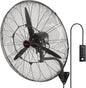 VEVOR 18 inch Wall Mount Fan Waterproof 2 Packs, 3 speed High Velocity 4000 CFM Industrial Wall Fan for Indoor, Commercial, Residential, Warehouse, Greenhouse, Workshop, Basement, Garage,Black