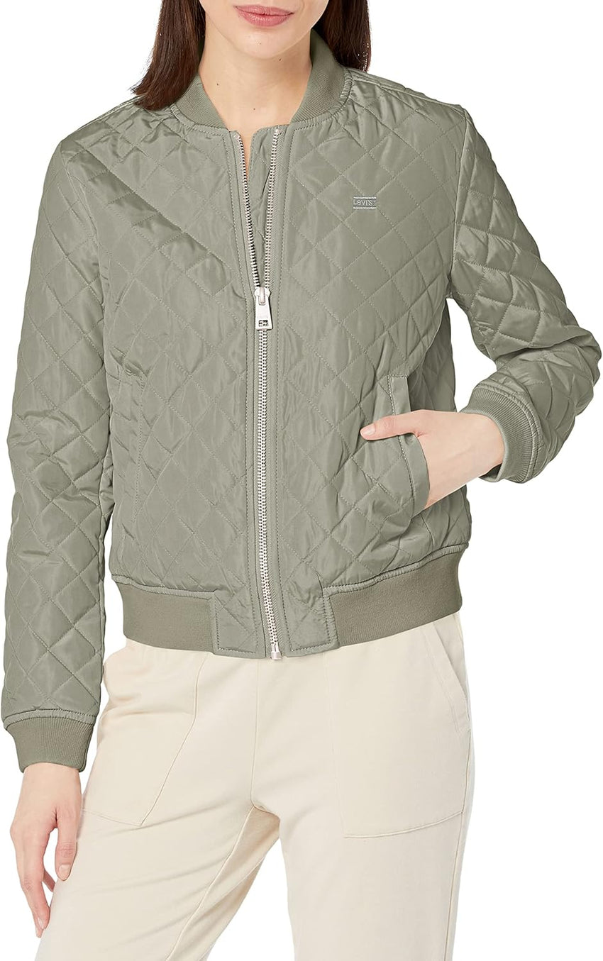 Levi's Women's Diamond Quilted Bomber Jacket With Front Pockets - Regular & Plus Sizes