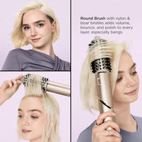 Shark HD430 FlexStyle Air Styling & Drying System, Powerful Hair Dryer Brush & Multi-Styler with Auto-Wrap Curlers, Paddle Brush, Oval Brush, Concentrator Attachment, Stone