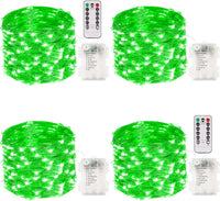 4 Pack 100 LED Fairy Lights Battery Operated with Remote, 33FT Waterproof Twinkle Lights with Timer & 8 Modes, Fairy String Light Outdoor Indoor for Bedroom Classroom DIY Christmas Decor (Warm White)