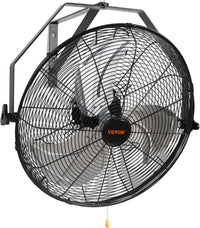VEVOR 18 inch Wall Mount Fan Waterproof 2 Packs, 3 speed High Velocity 4000 CFM Industrial Wall Fan for Indoor, Commercial, Residential, Warehouse, Greenhouse, Workshop, Basement, Garage,Black