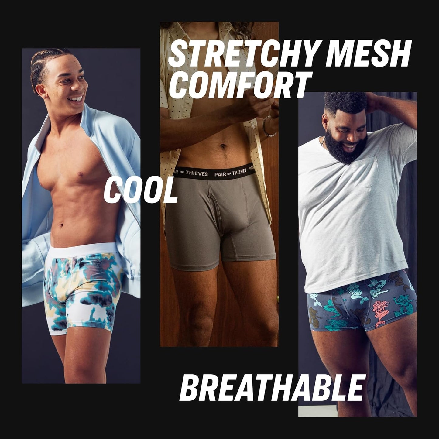 Pair of Thieves Super Fit Men's Boxer Briefs – Soft, Breathable, Quick-Dry Underwear with 4-Way Stretch (2 & 3 Pack)